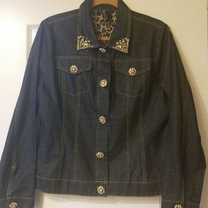 NWOT Embellished Jean Jacket